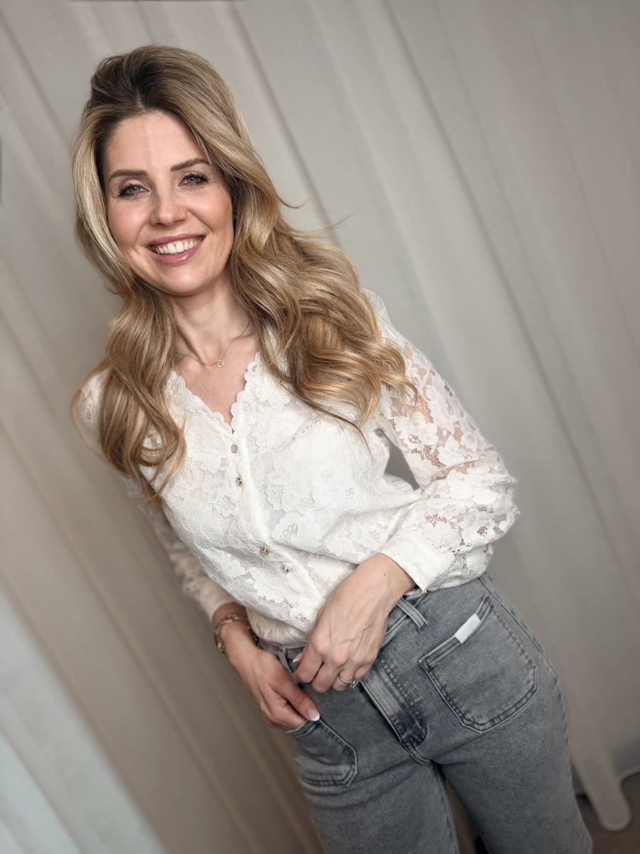 HESTIA BLOUSE KANT WIT