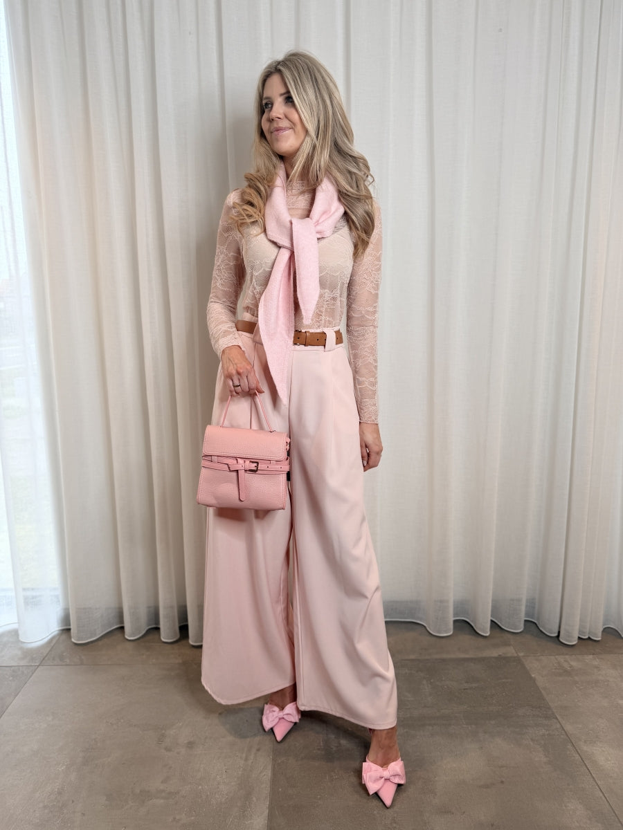 JILL BROEK ROZE MET RIEM