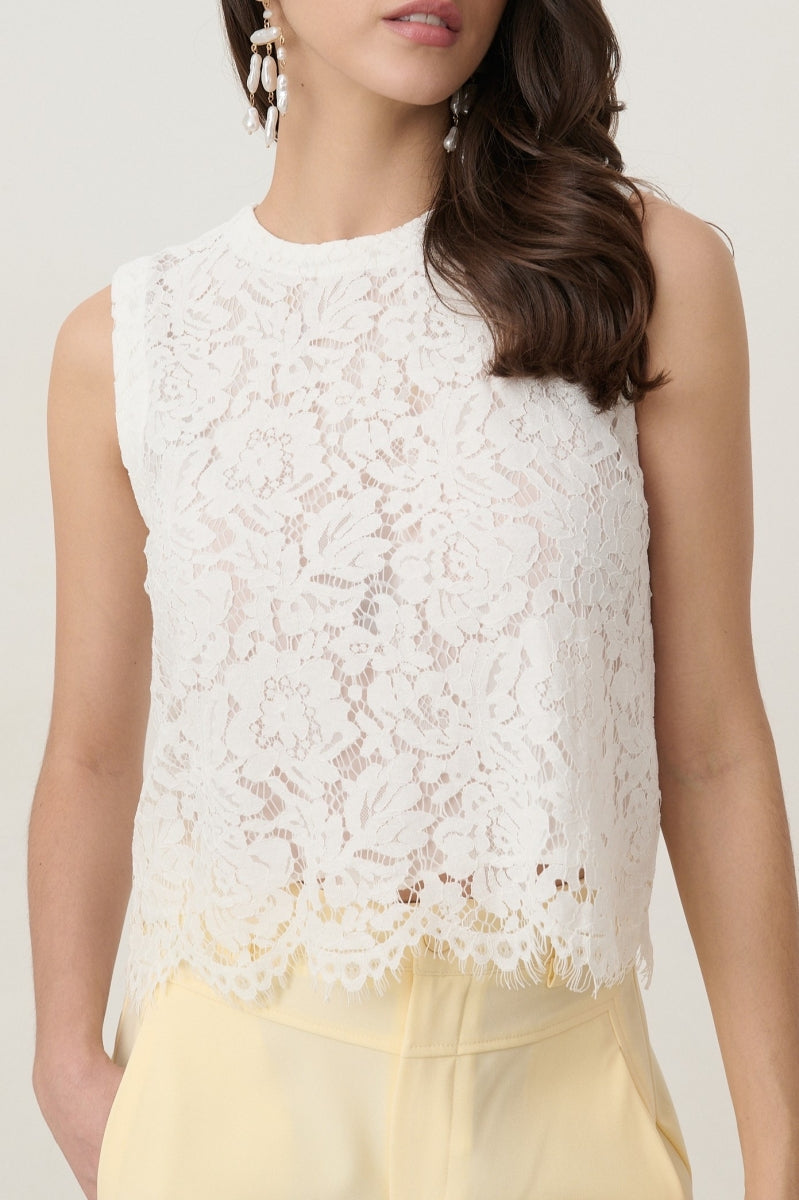 JINTHE KANTEN TOP WIT