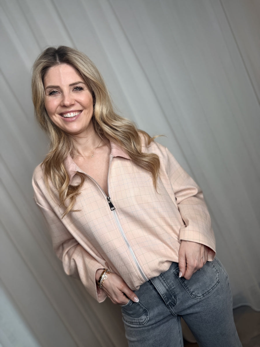 HEDY JASJE ROZE MET SUBTIELE RUIT EN RITS