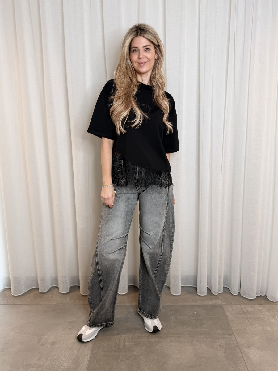 KYARA TU T-SHIRT ZWART