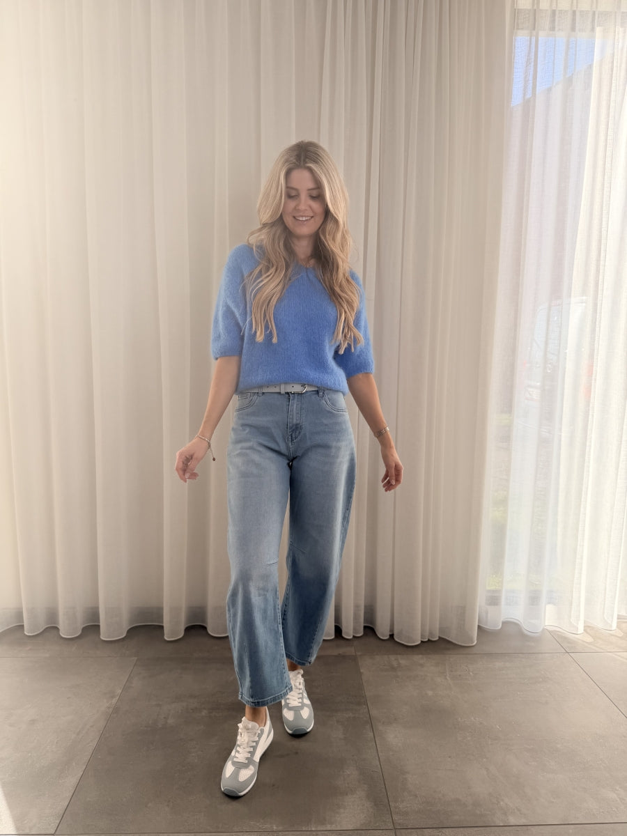 ZOË -P V-NECK/KM 24213 2112/BLAUW