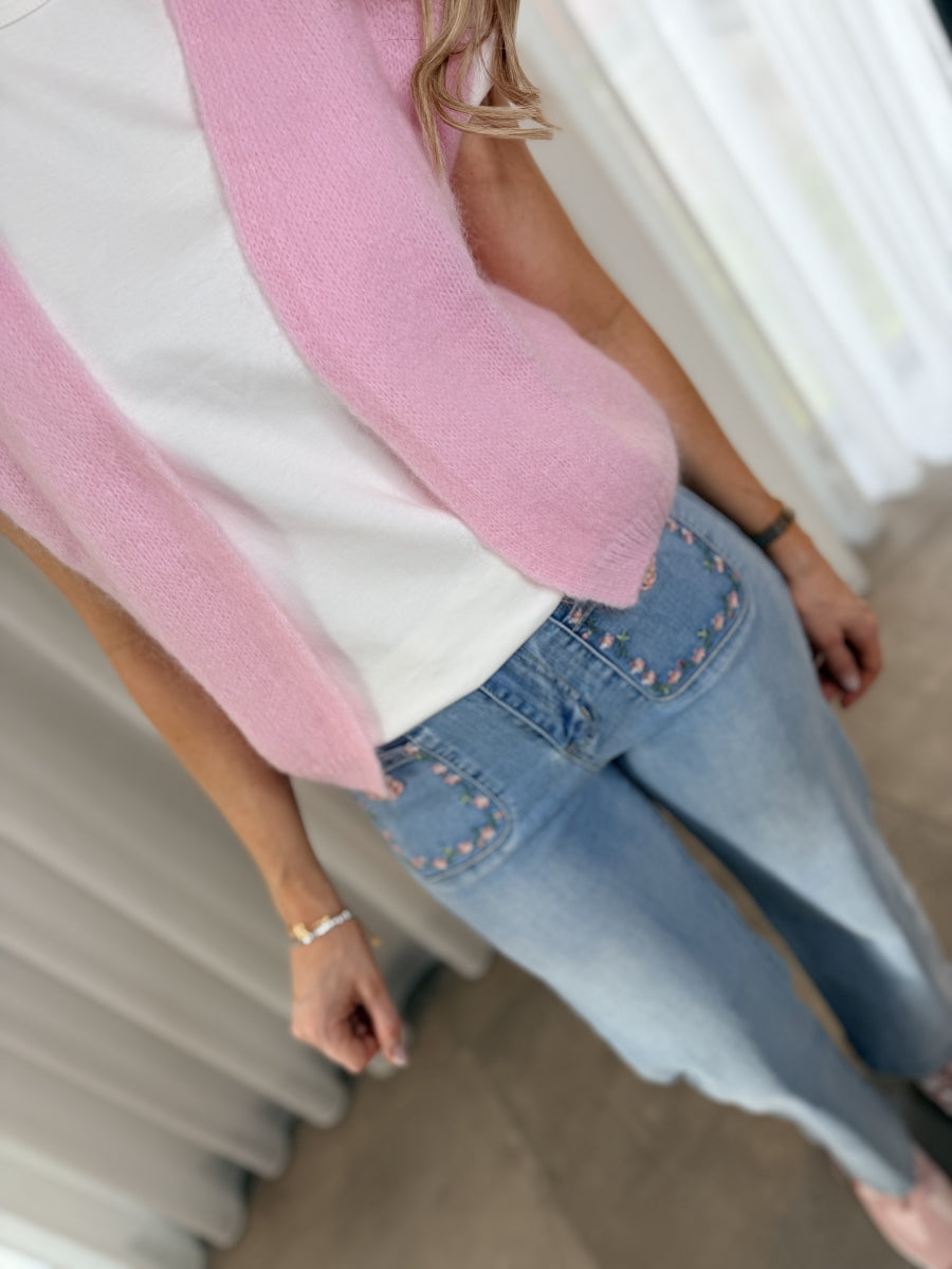 LISA-P GILET KM 25022 2962/PASTEL ROZE