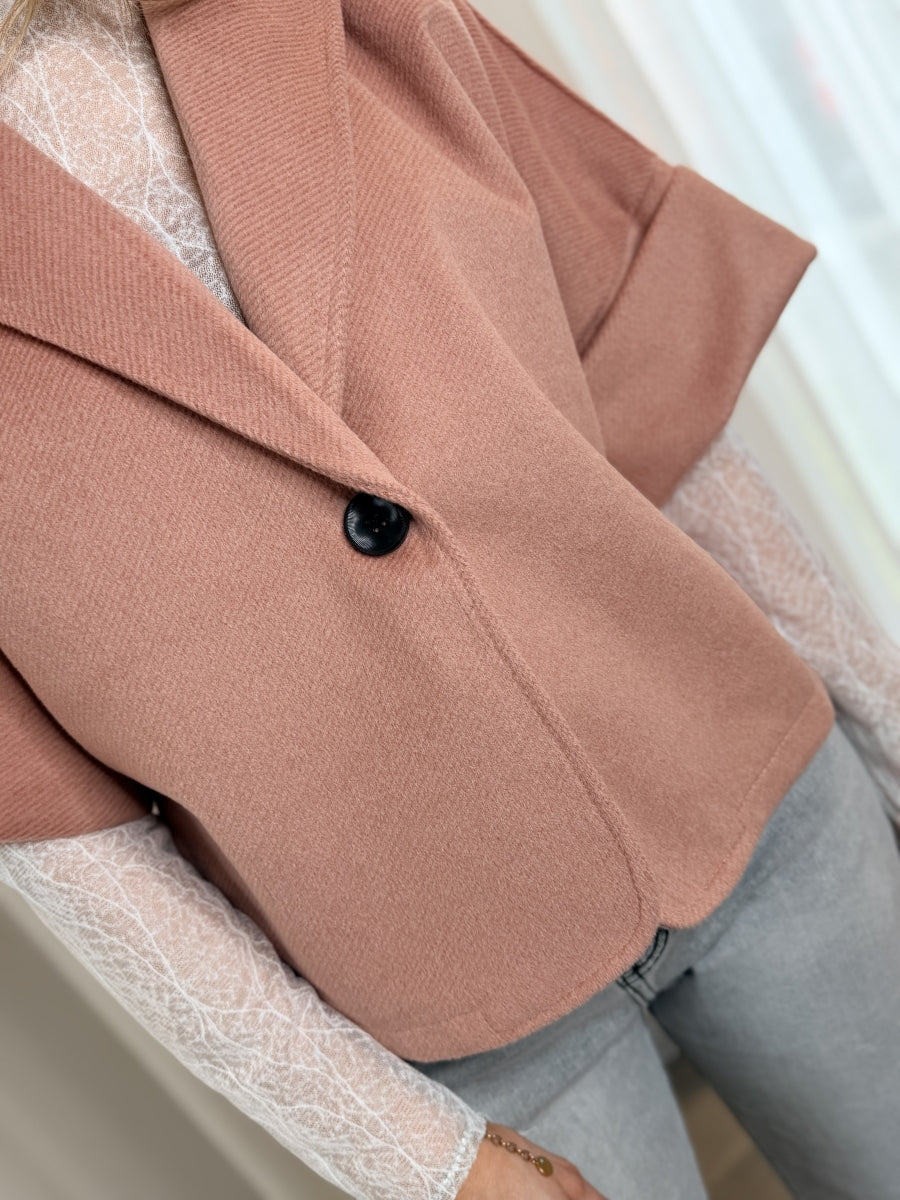 COAT CELEST -C MANTEL/KORT PINK