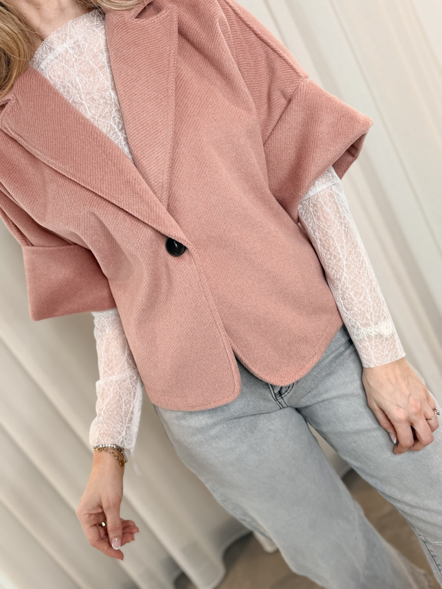 COAT CELEST -C MANTEL/KORT PINK