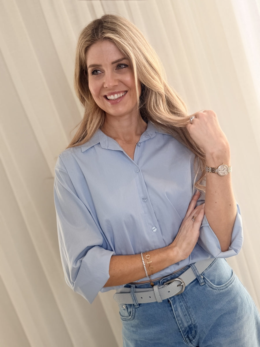 AXELLE-J BLOUSE/REKKER CELESTE/BLUE