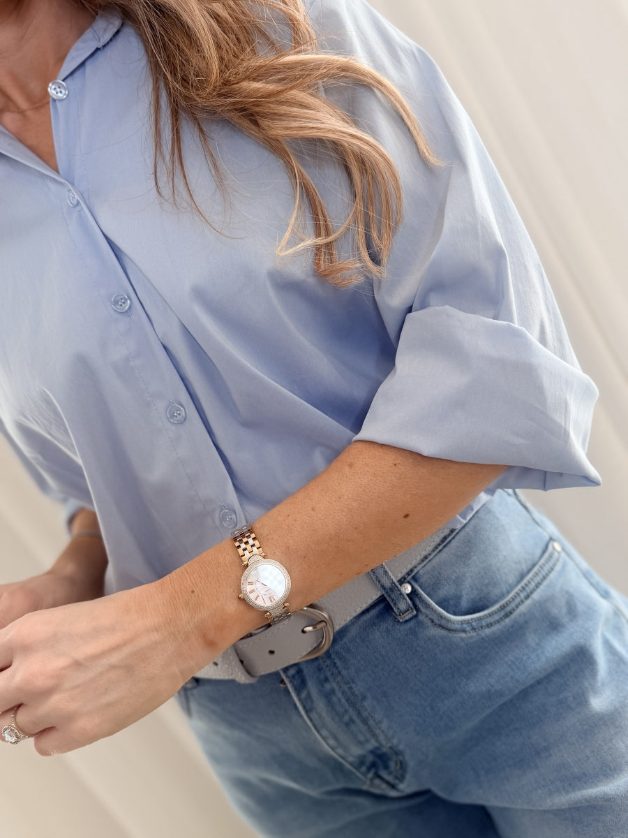 AXELLE-J BLOUSE/REKKER CELESTE/BLUE