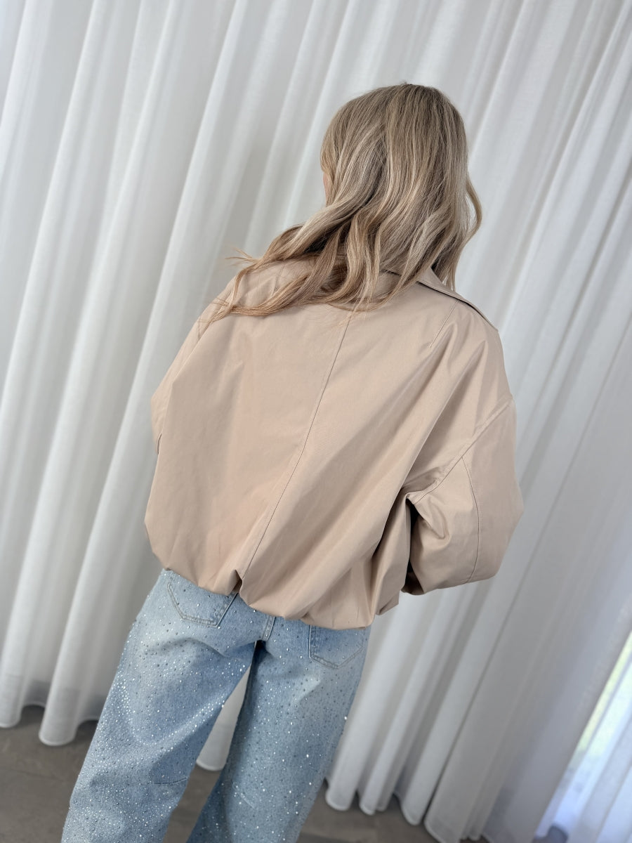 COAT SHARON BOMBER 9333 BEIGE