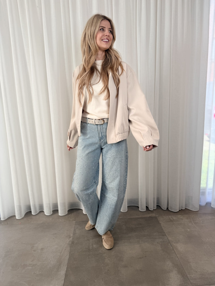 KAATJE BARREL JEANS MET STRASS