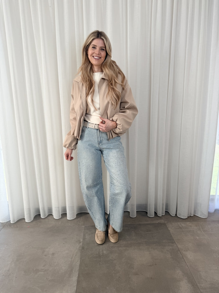 KAATJE BARREL JEANS MET STRASS