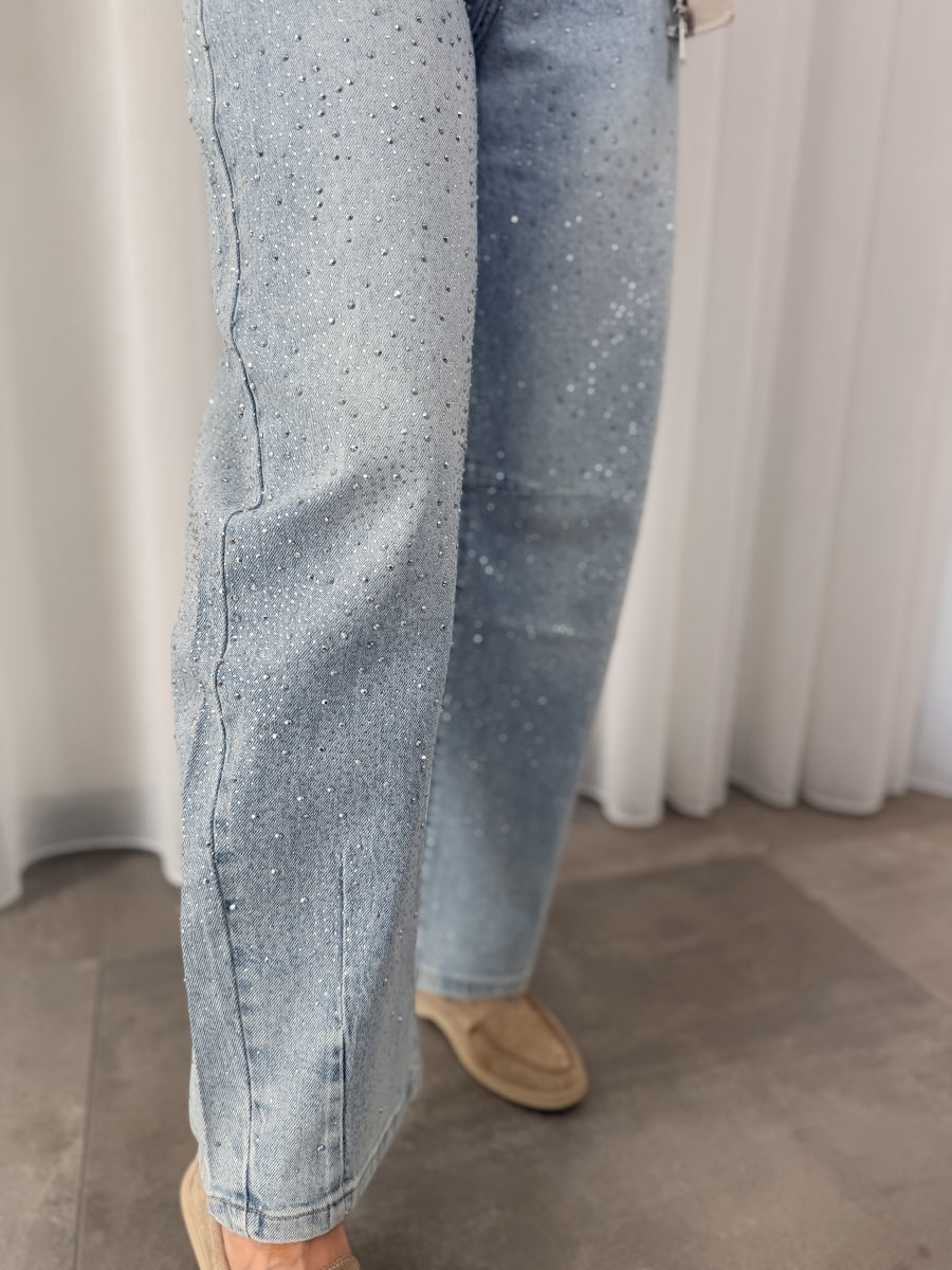 KAATJE BARREL JEANS MET STRASS