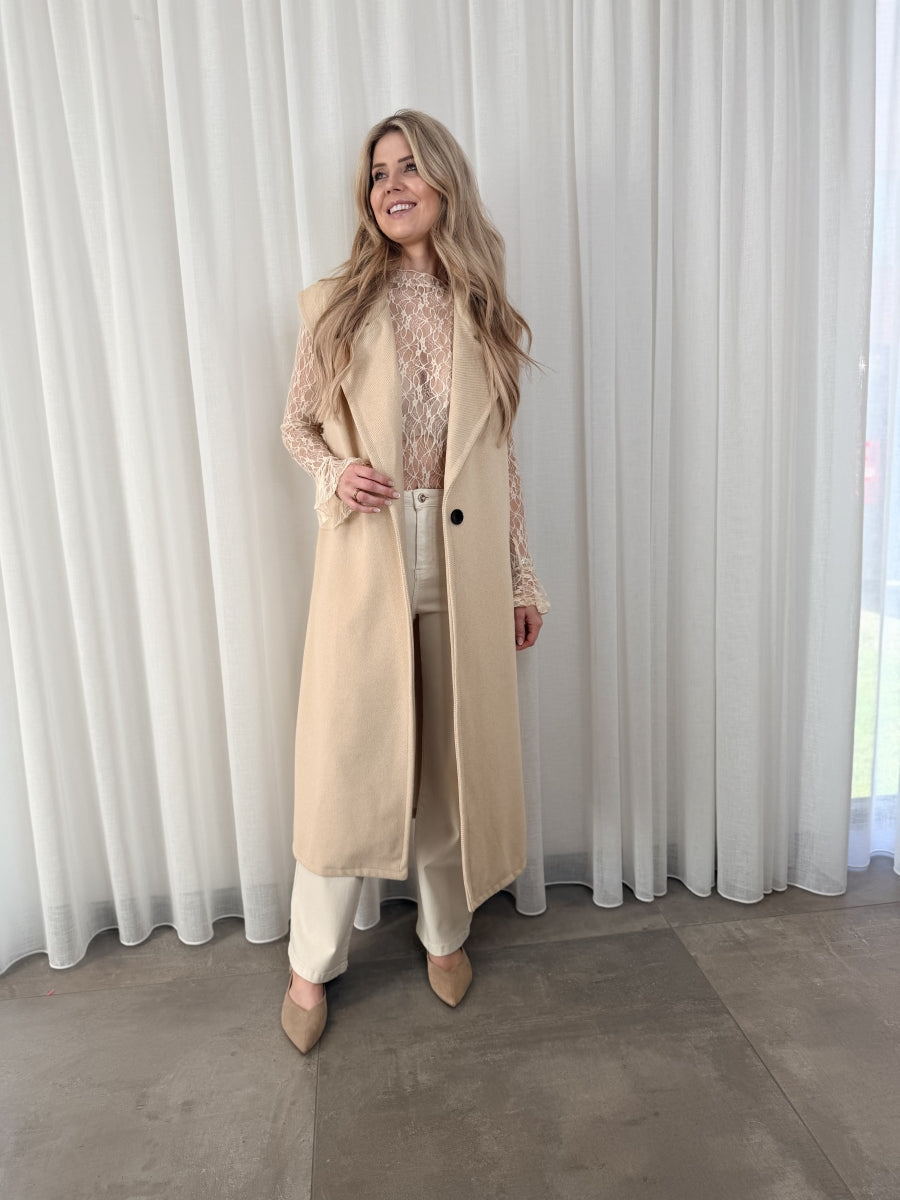 KRISTEN BROEK FLARED BEIGE
