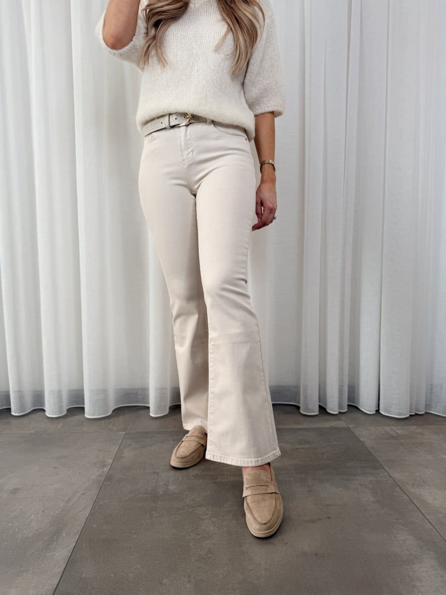 KRISTEN BROEK FLARED BEIGE