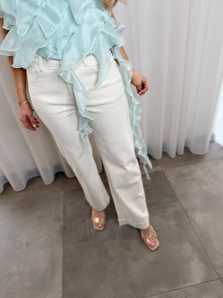 MISCHA WIDE LEG BROEK BEIGE