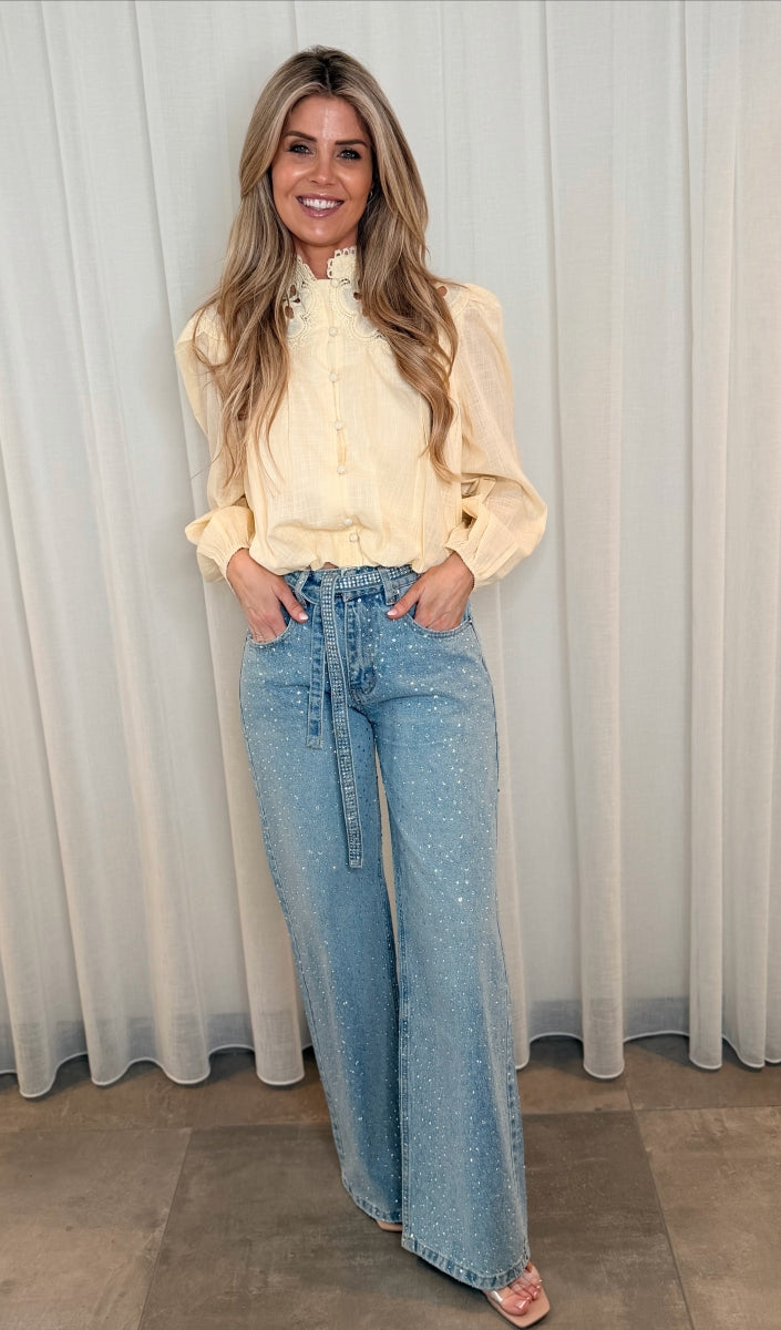 LOUISA BROEK MET VEEL STRASS STEENTJES