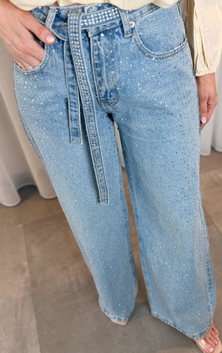 LOUISA BROEK MET VEEL STRASS STEENTJES