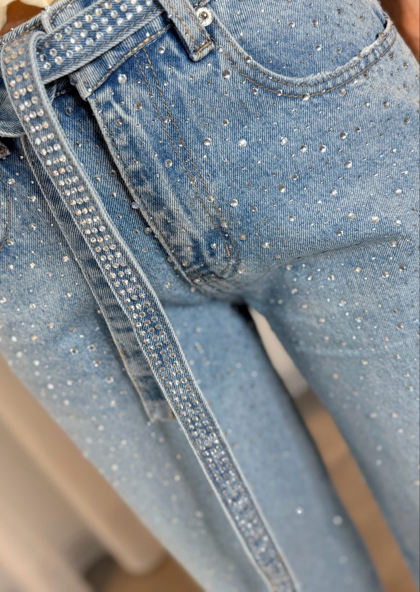 LOUISA BROEK MET VEEL STRASS STEENTJES