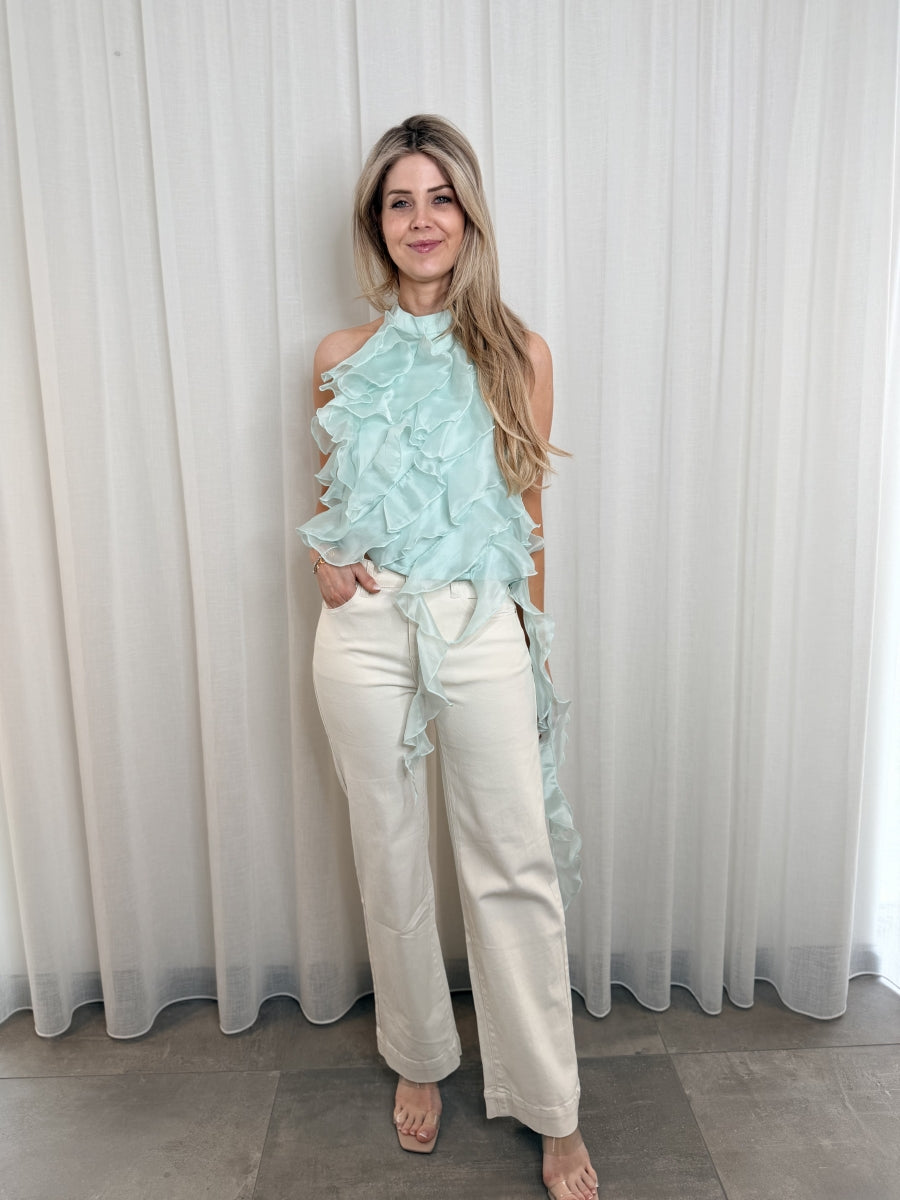 NOOR TOP MINT GROEN