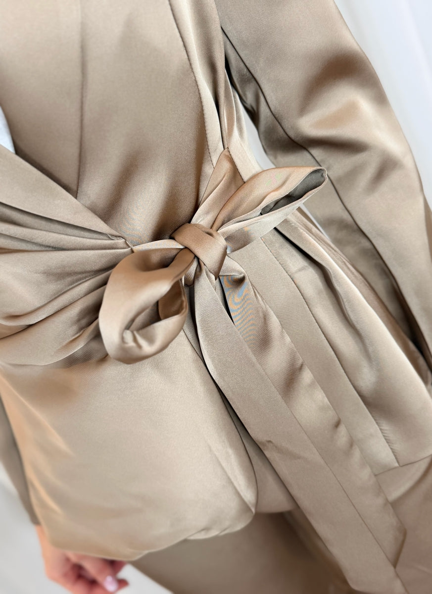 PAULINA BLAZER TAUPE MET GLANS