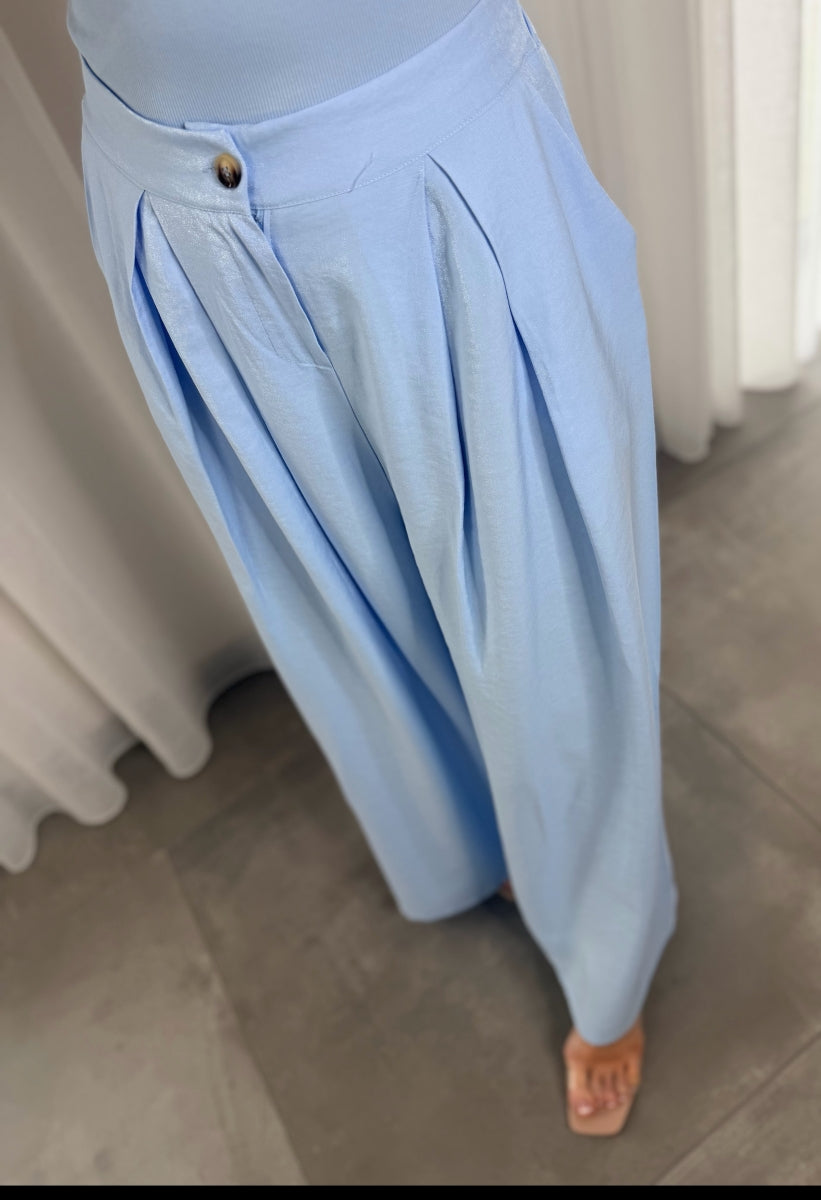 RIVA BROEK BLAUW MET LICHTE GLITTER