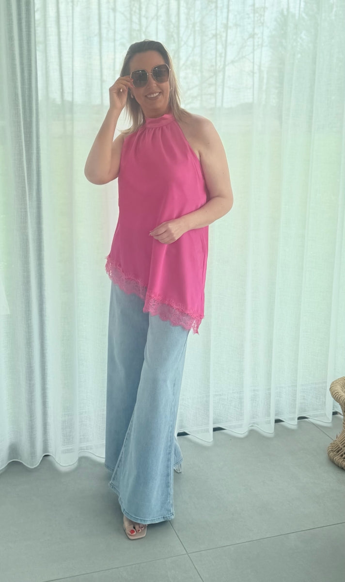 ASHLEY TU TOP FUCHSIA