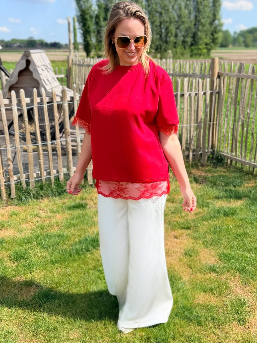ALISA TU T-SHIRT ROOD