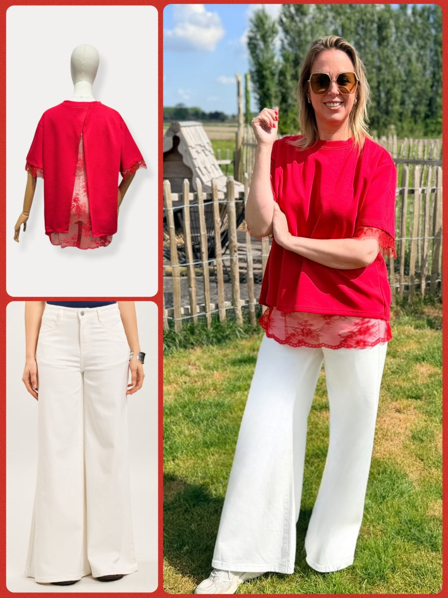 ALISA TU T-SHIRT ROOD