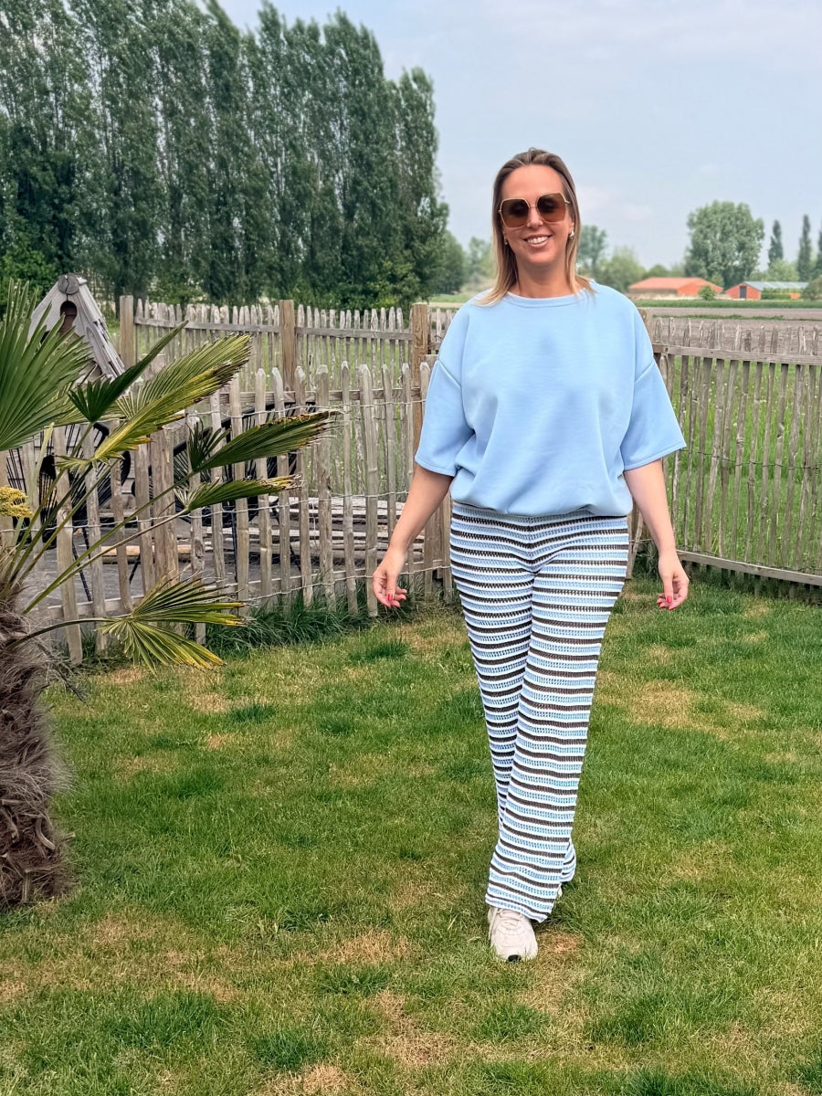 ALEIDA TU T-SHIRT LICHT BLAUW