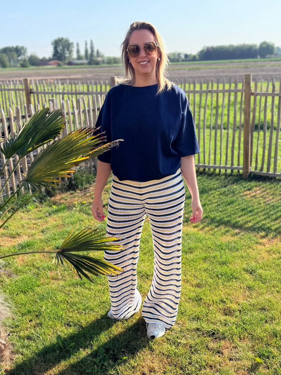 ALEIDA TU T-SHIRT DONKER BLAUW