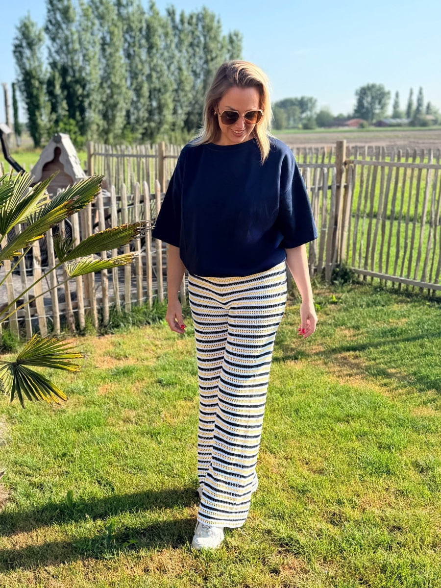 ALEIDA TU T-SHIRT DONKER BLAUW