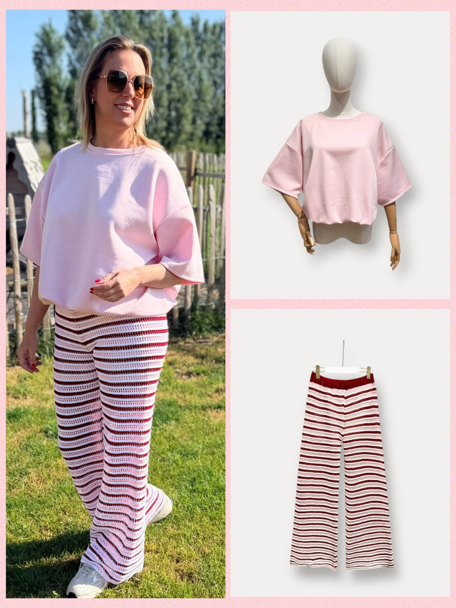 AAMINA TU BROEK ROOD/ROZE