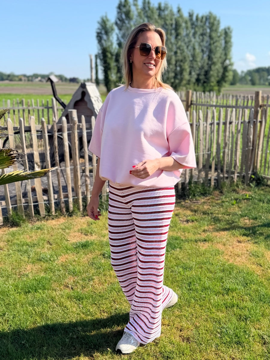 AAMINA TU BROEK ROOD/ROZE