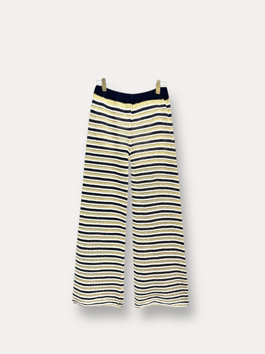AAMINA TU BROEK BLAUW/GEEL
