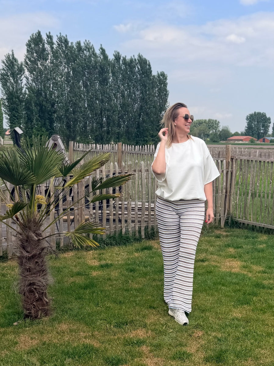 AAMINA TU BROEK BEIGE/TAUPE