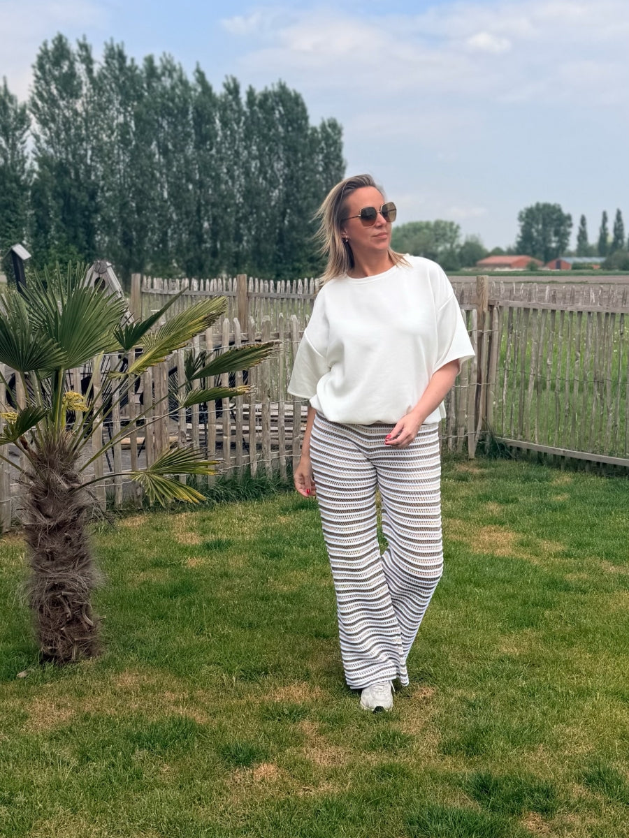 AAMINA TU BROEK BEIGE/TAUPE