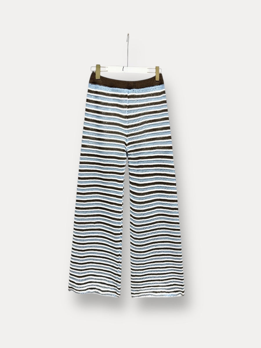 AAMINA TU BROEK BRUIN/BLAUW