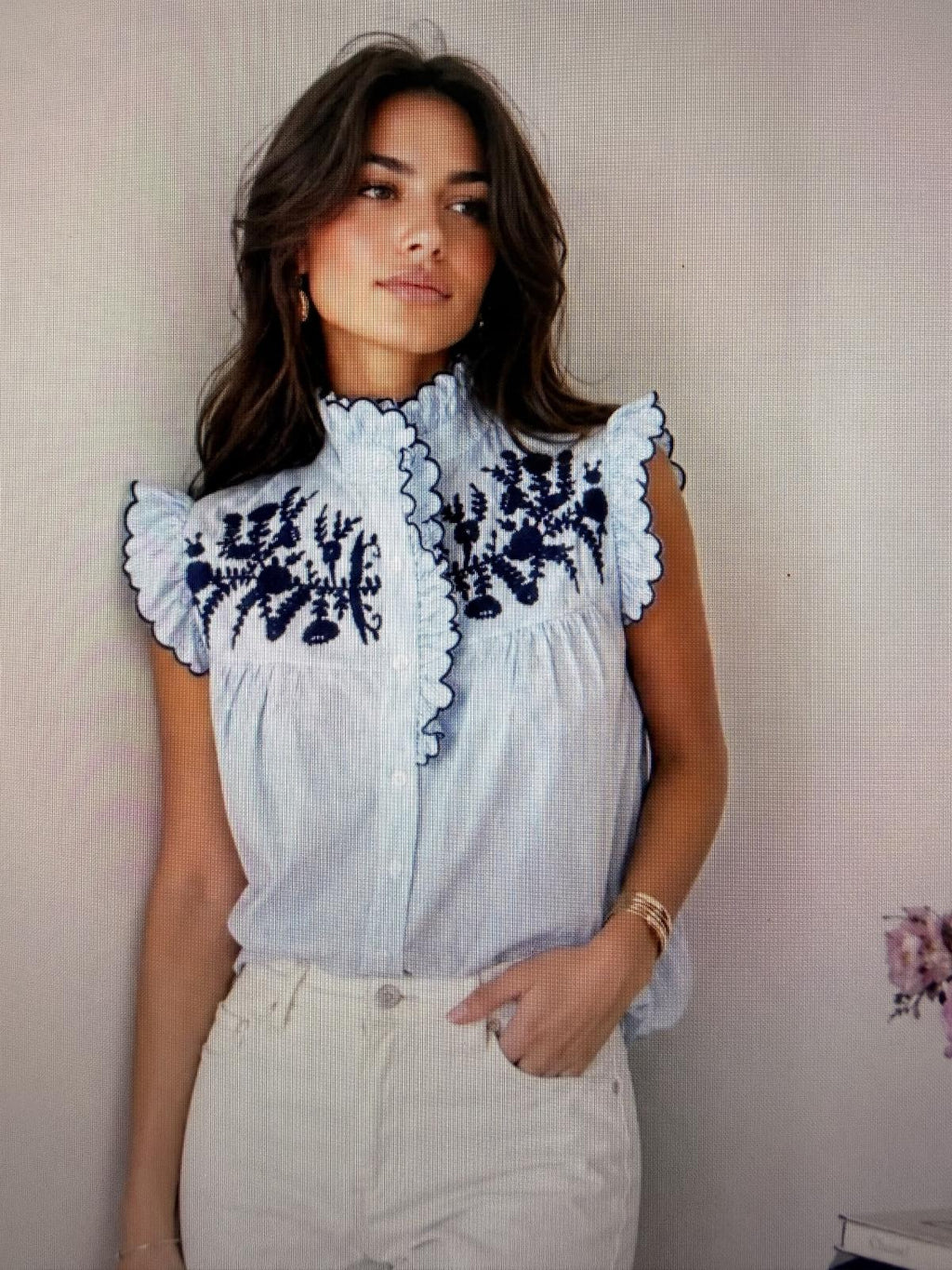 BRITTA BLOUSE BLAUW