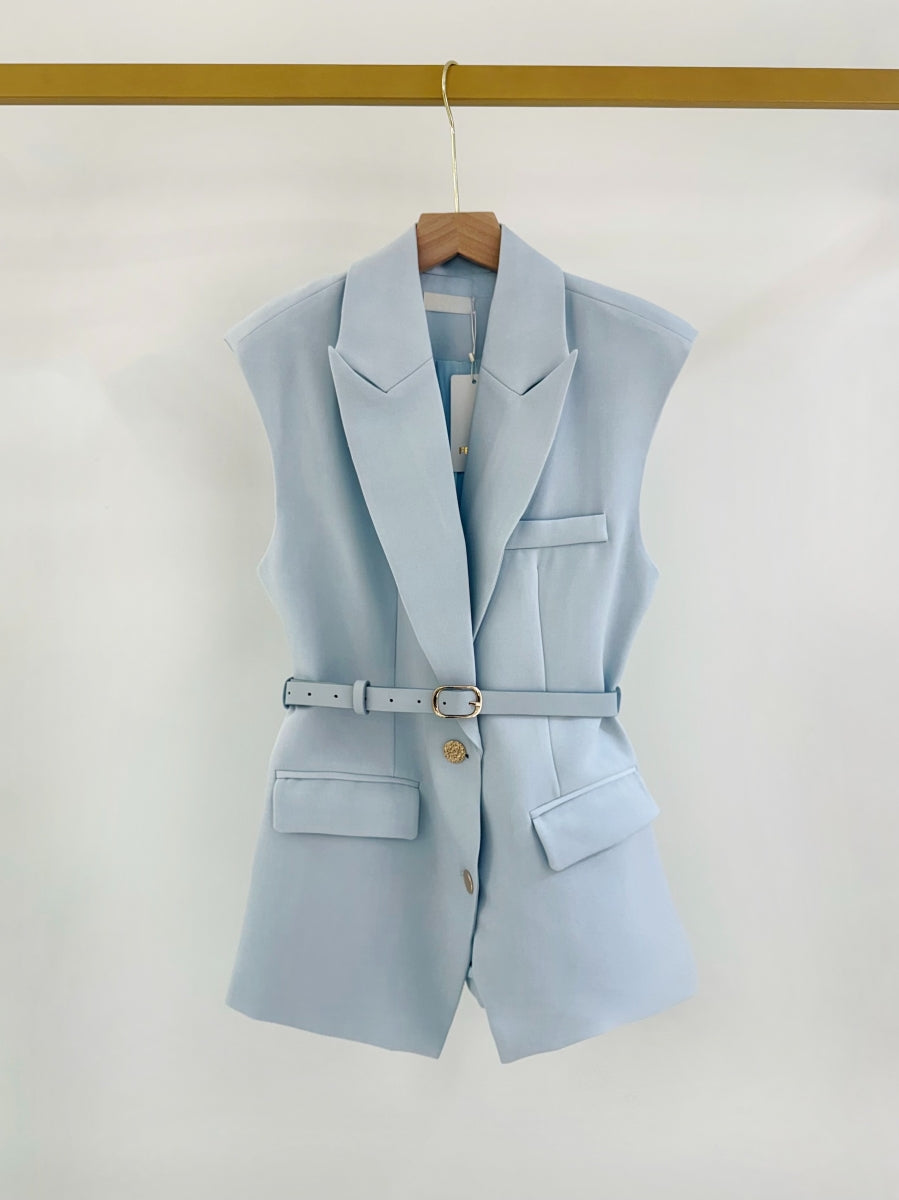 BELINDA BLAZER MET RIEM BLAUW