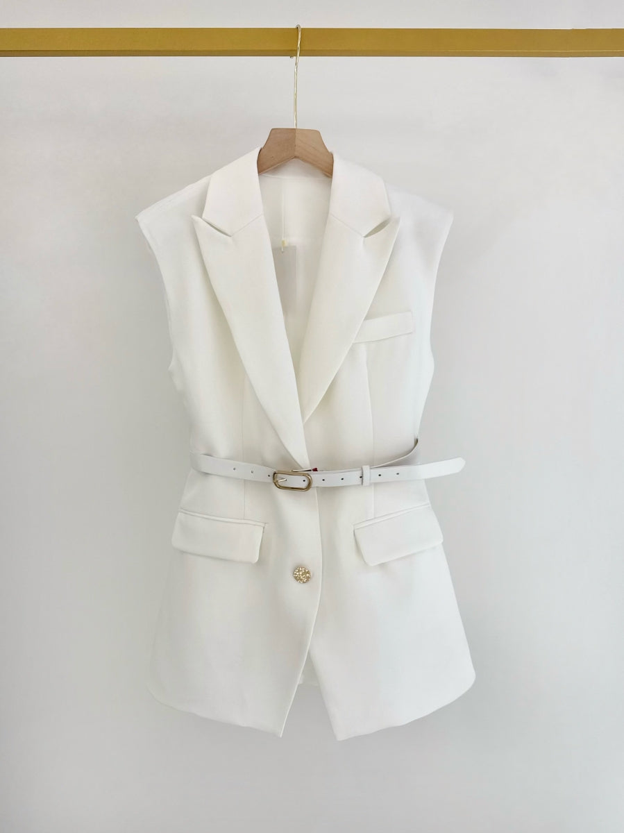 BELINDA BLAZER MET RIEM WIT