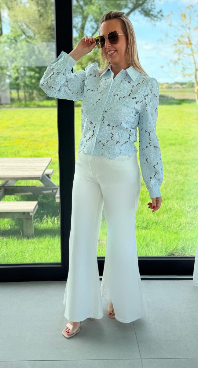 BESMA BLOUSE LICHT BLAUW