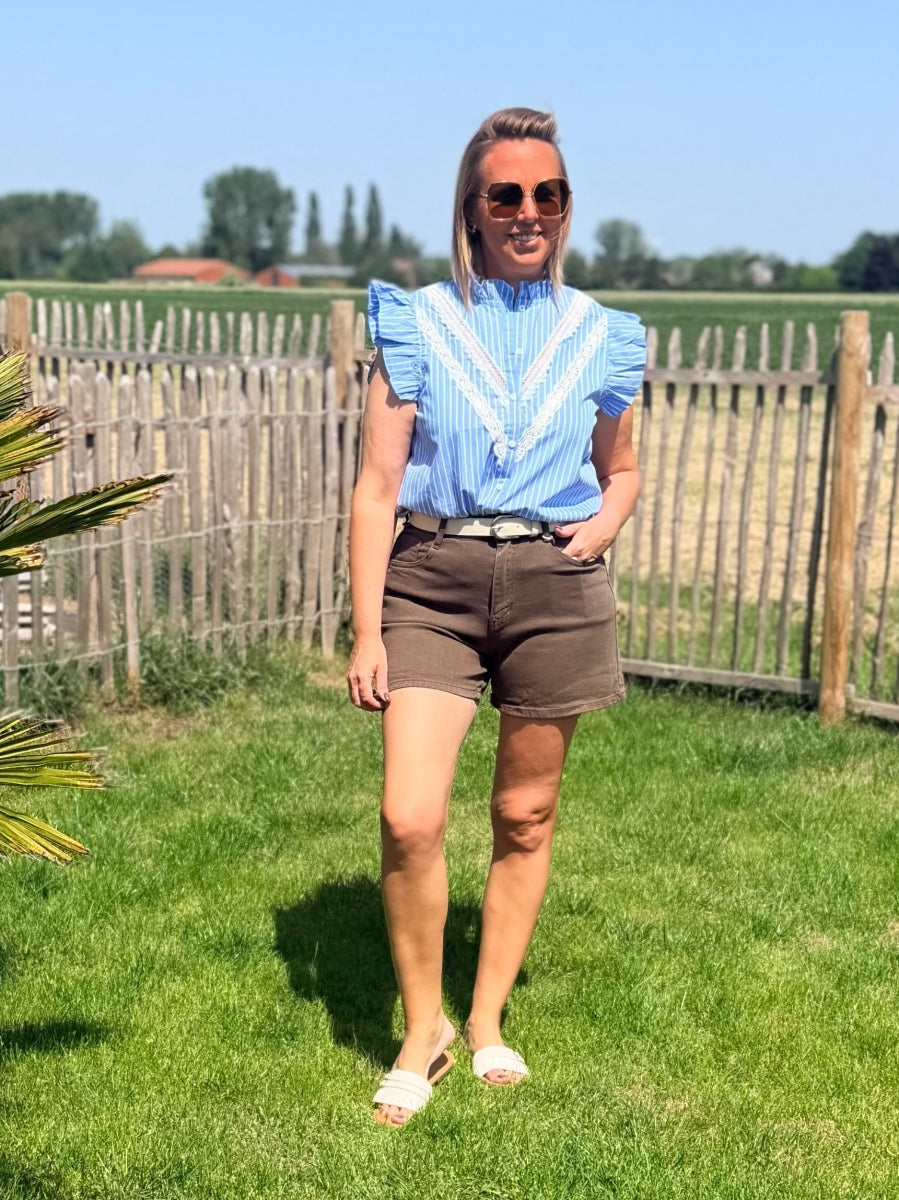 CERA BLOUSE BLAUW