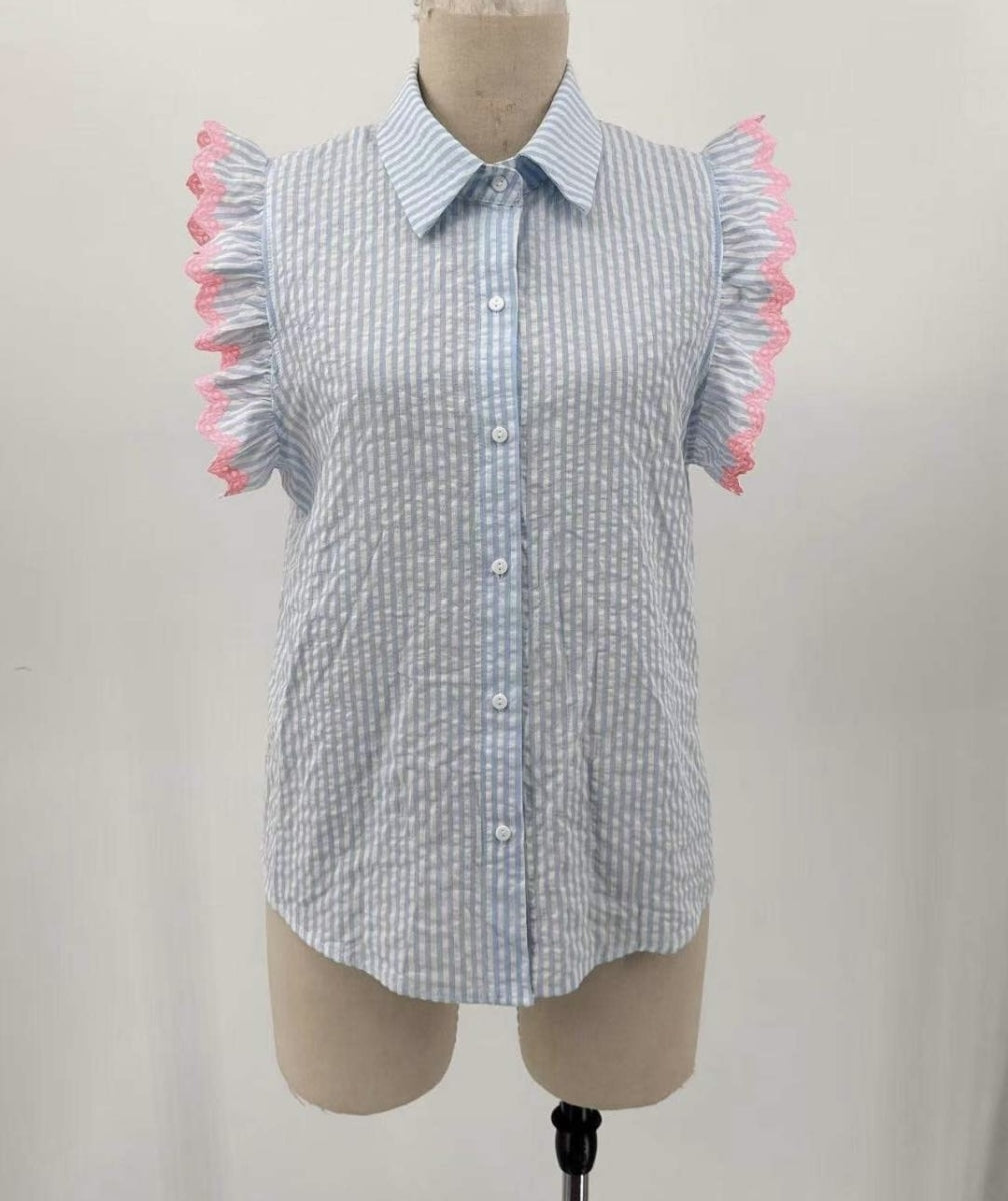 HAYLEY BLOUSE BLAUW