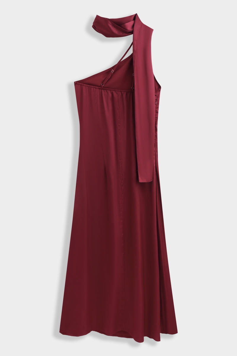 MABEL JURK BORDEAUX MET GOUDEN DETAIL AAN HALS