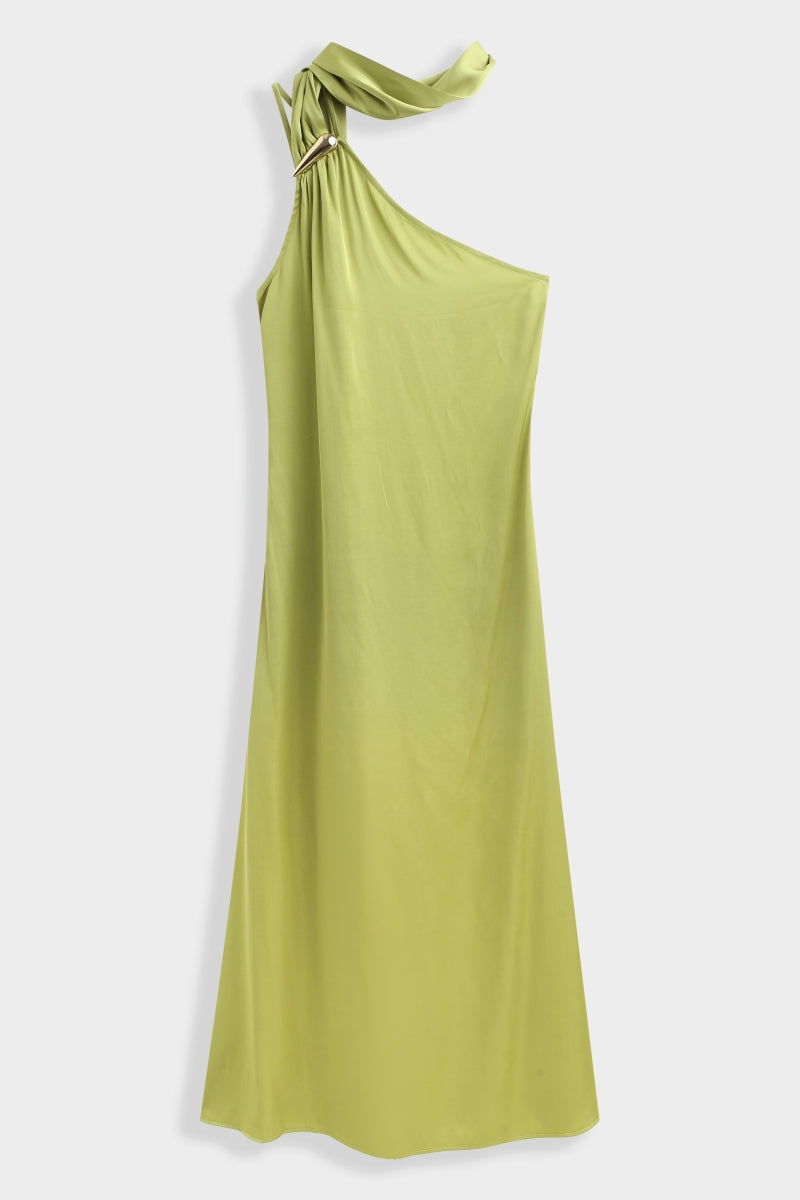 MABEL JURK GROEN MET GOUDEN DETAIL AAN HALS