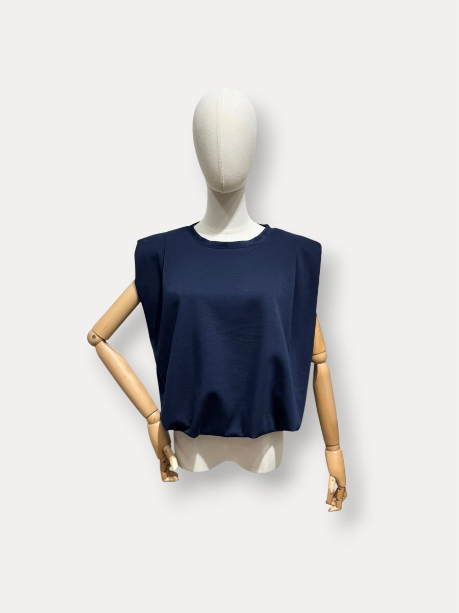 PALMIRA TU TOP DONKERBLAUW