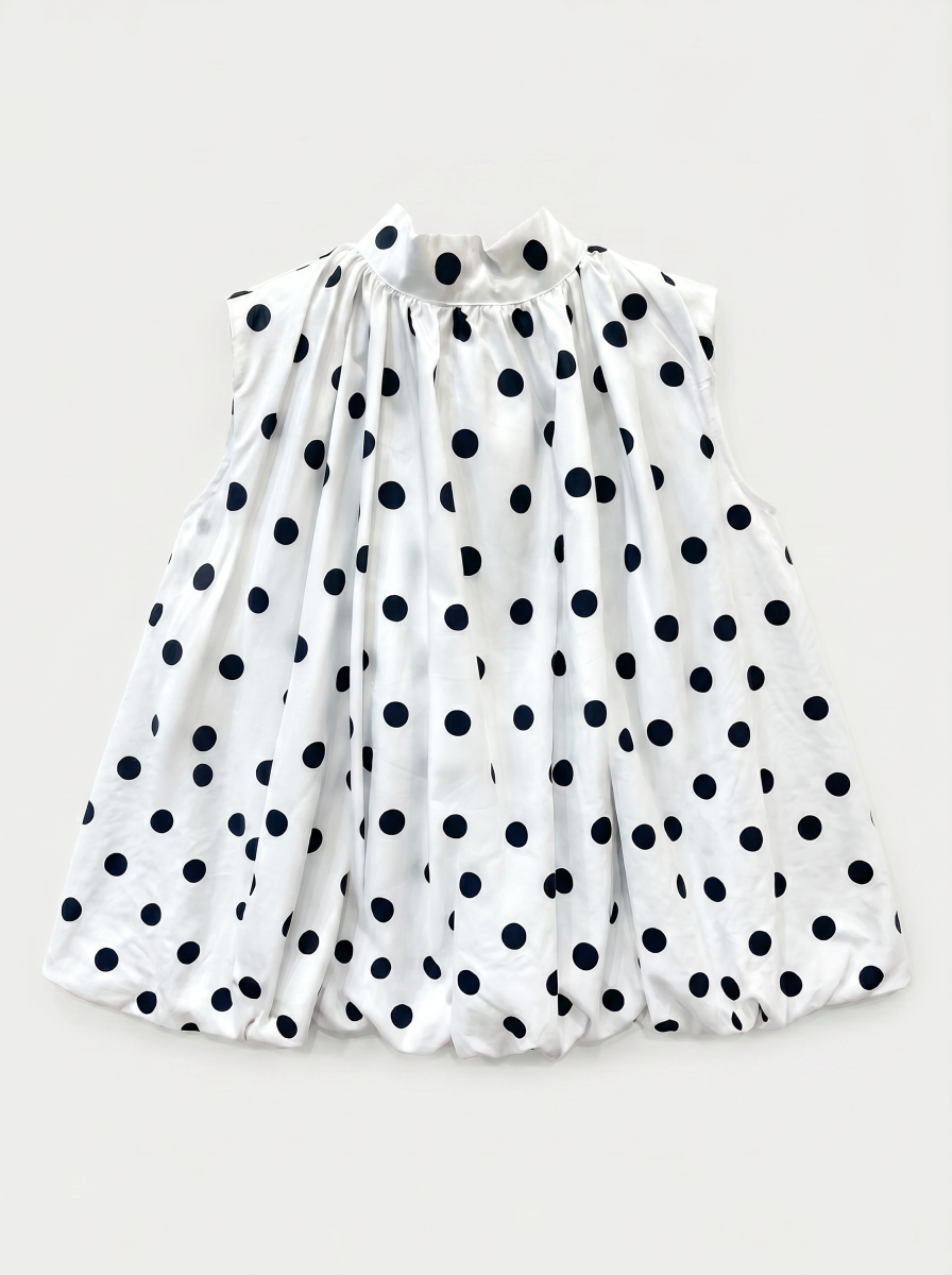 PUI POLKA DOT BLOUSE WIT
