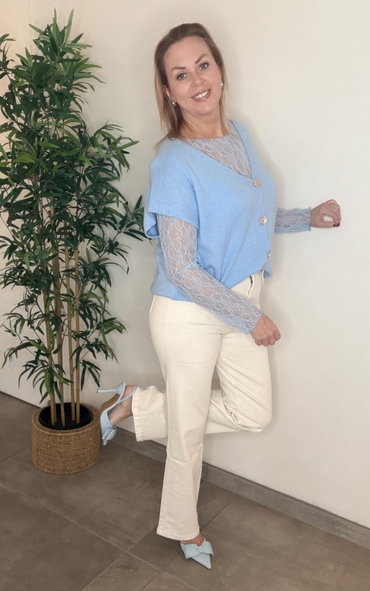 FRANCES ELEGANTE HEELS MET STRIK BLUE