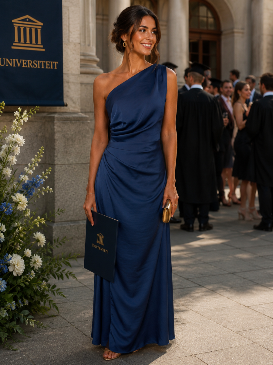 PRITI TU JURK DONKER BLAUW
