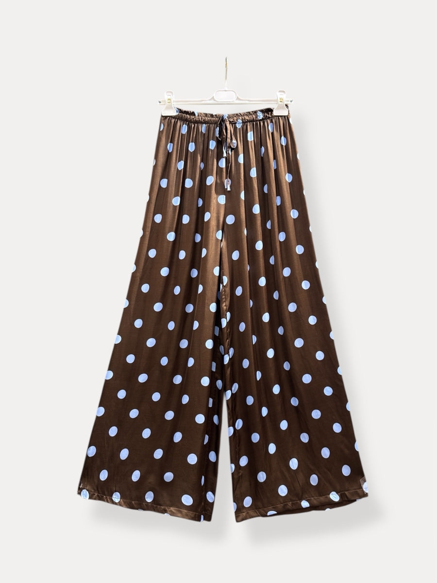 OBI TU POLKADOTS BROEK BRUIN/BLAUW