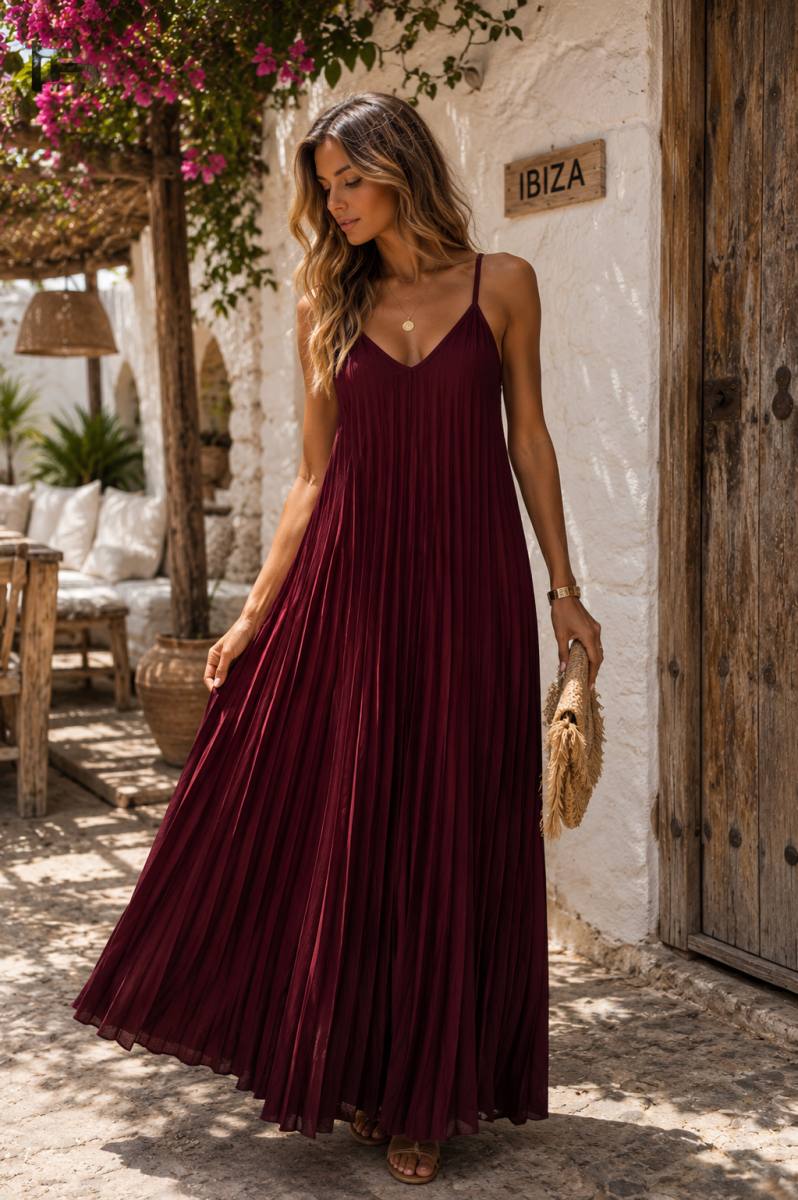 NELLY TU JURK BURGUNDY